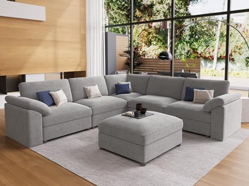 EASE MOOSE Oversized Sectional Modular Sofa, Comfty Deep Seat Couch - Image 4