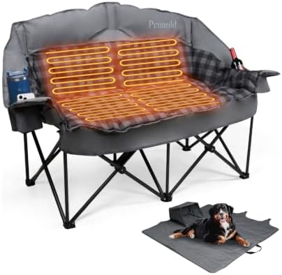 Heated Padded Double Camping Chair by Pcuauld