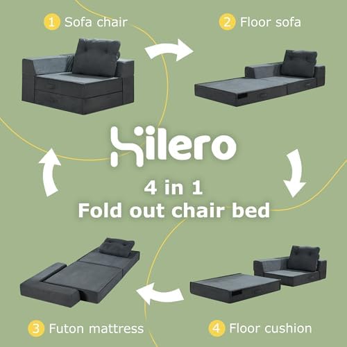 Folding Sofa Bed, Convertible Sleeper Chair Bed, Floor Sofa - Image 4