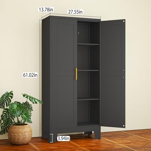 Black Metal Storage Cabinet - Image 2