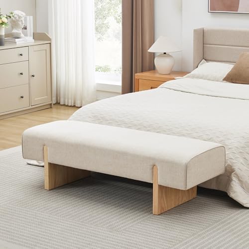 Zesthouse Solid Wood Bench for Bedroom, Modern Wooden Entryway Bench - Image 5