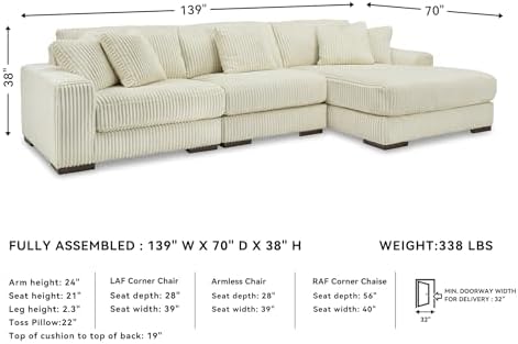 Signature Design by Ashley Deep-Seat 3-Piece Sectional - Image 3