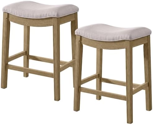 ROME + OAK Parker 26 Inch Counter Stool, Backless Saddle by ROMEOAK