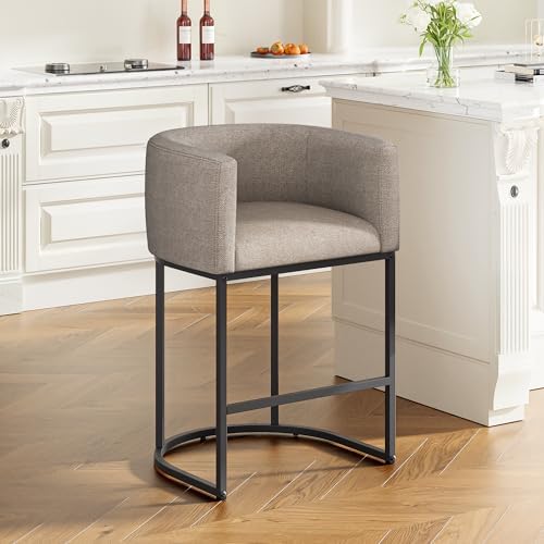 26" H Counter Height Bar Stools Set of 1, Modern Barrel Counter Stools by VATROS