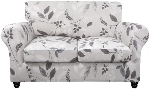 SearchI Stretch Sofa Cover Printed Couch Cover, Floral Pattern 3 Pieces by SearchI