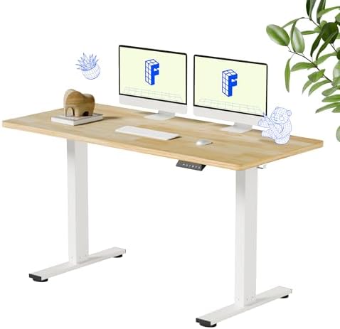 FLEXISPOT 55" x 24" Solid Wood Standing Desk by Unknown