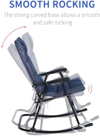 Outsunny Set of 4 Oversized Folding Rocking Camping Chair - Image 7
