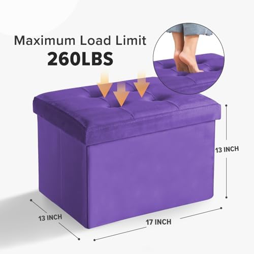 LINMAGCO Ottoman with Storage Small Foot Rest Stool Under Desk Stool Short - Image 2