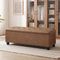 SONGMICS Storage Ottoman, 46.5 Inches Long Bed End Stool, Solid Wood Legs by SONGMICSbySONGMICSHOME
