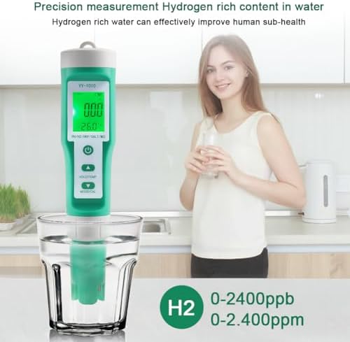 Hydrogen Water Tester 10 in 1 Resistivity/Fertility/H2/pH/TDS/EC/ORP/S.G/Salt/Te - Image 3