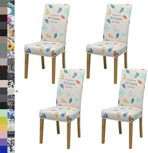 Dining Chair Covers, Stretch Seat Covers, Washable Furniture Protector by BIETYONE