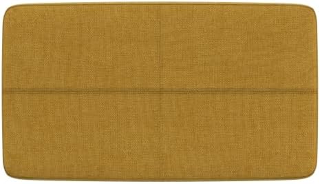 SIMPLIHOME Carlson 27" Wide Woven Fabric Rectangle Ottoman in Marigold - Image 5