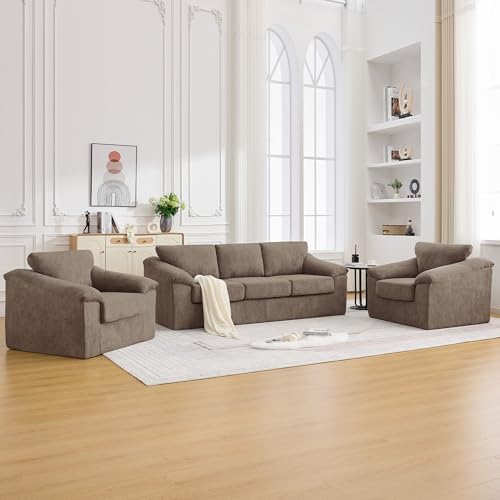 Boneless Couch Sets, Modern 3 Seater Sofa by UMBFUN