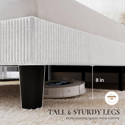 SHA CERLIN Queen Corduroy Platform Bed - Image 6