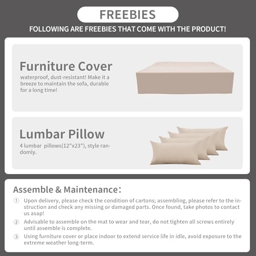 Rattaner 9 Pieces Outdoor Sectional All-Weather Wicker Patio Furniture Set - Image 7