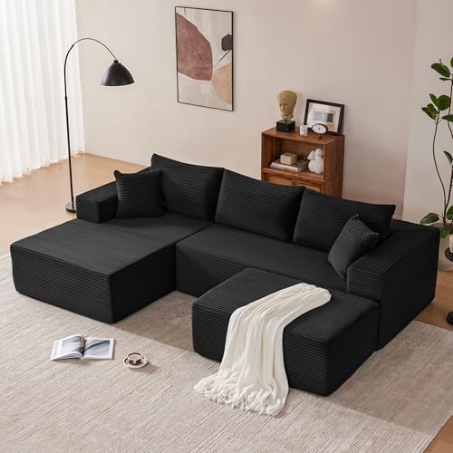 Mangodan 110” Cloud Sectional Couch, Modular Sectional Sofa - Image 2