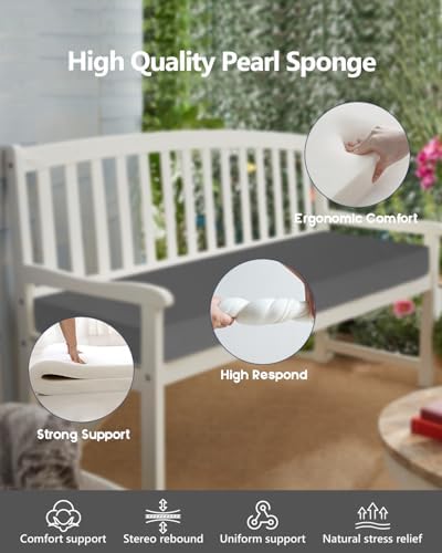 48x18x3“ Outdoor Bench Cushion, Strengthen Waterproof Seat Cushions, - Image 4