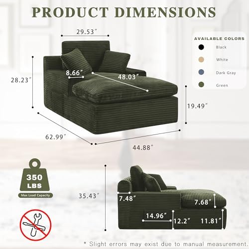Chaise Lounge Chair Indoor, Modern Couch Bed - Image 2