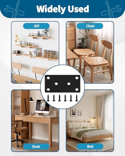 12 PCS 3.15'' x 1.57'' Stainless Straight Flat Brackets, Support Flat Metal - Image 7