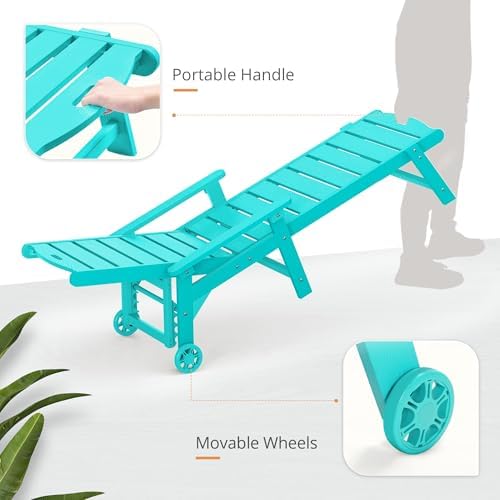 LUE BONA Outdoor Chaise Lounge, 5-Position - Image 6