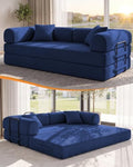 79" Futon Sofa, Convertible Sofa Bed, Boneless Couches by NNQComfyHome