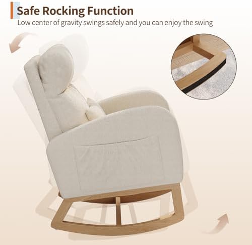 GarveeHome Rocking Chair, Nursery Glider Chair - Image 6