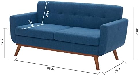 Kingfun 65" W Loveseat Sofa - Image 3