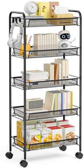 TOOLF 5 Tier Rolling Cart, Metal Utility Storage Cart by TOOLF