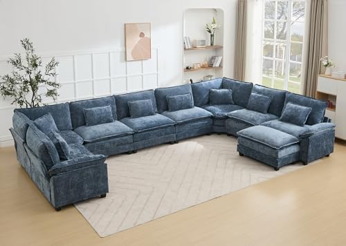 Oversized Modular Sectional Sofa Set, Convertible Deep Seat Cloud Couch by Unknown