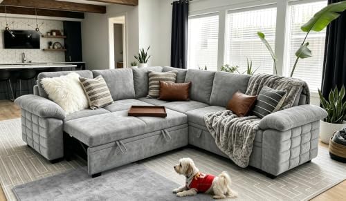 Modern L-Shape Sleeper Sofa - Image 3