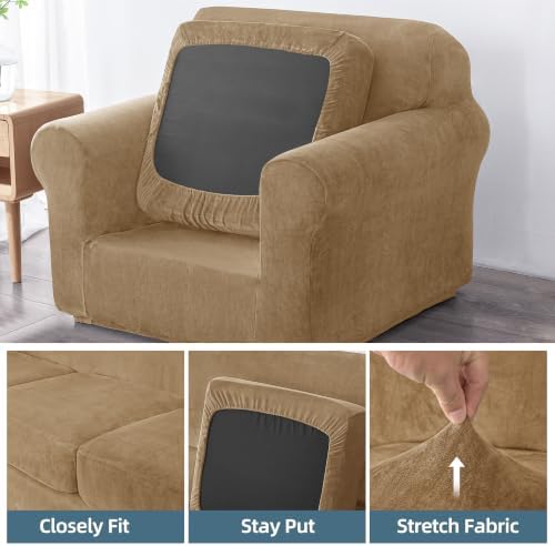 Luxury Velvet Sofa Covers for 1 Cushion Couch - Image 5