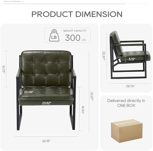 COLAMY Modern Accent Chair, Accent Arm Chair - Image 2