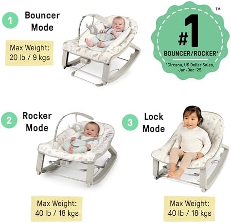 Ingenuity Keep Cozy 3-in-1 Vibrating Bouncer Rocker - Image 2
