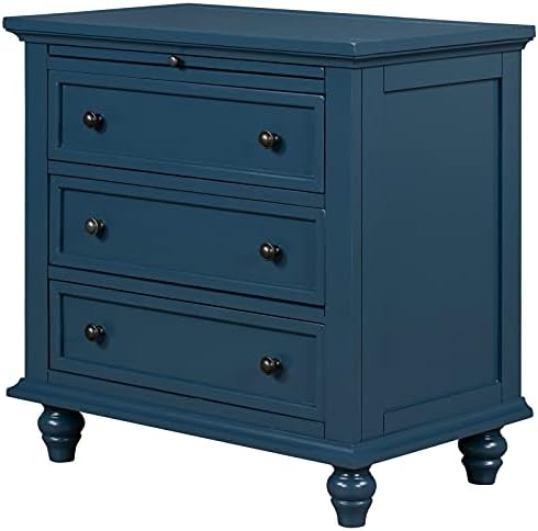 LUMISOL Wood Nightstand with 3 Drawers, End Table with Pull Out Tray, Storage - Image 5
