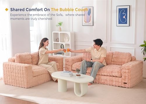 MAXYOYO Loveseat Sofa Couch, Upholstered Bean Bag Chair Cloud Seat - Image 3