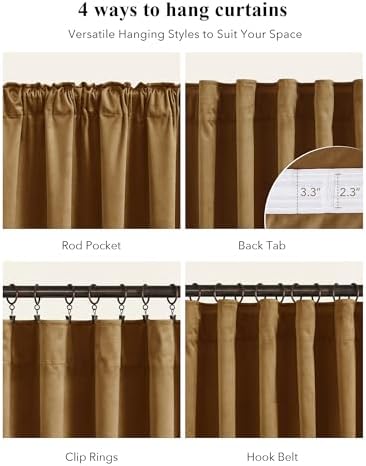 StangH Gold Brown Velvet Curtains - Image 2