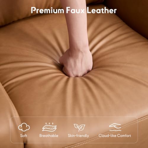 ANJ 2-Piece Premium Faux Leather Manual Reclining Sofa Set, Include 2 Loveseat - Image 4