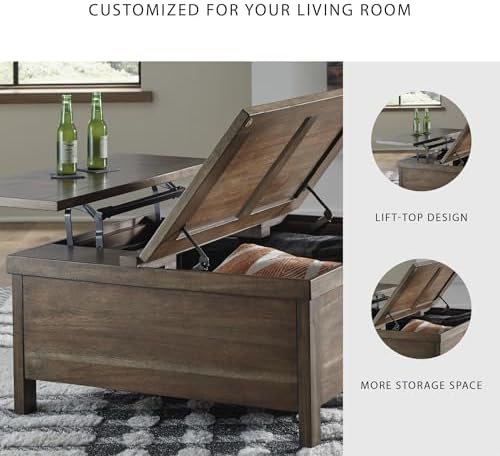 Signature Design by Ashley Wood Lift-Top Coffee Table - Image 7