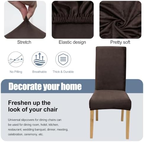 Dining Chair Covers, Stretch Seat Covers, Washable Furniture Protector - Image 3