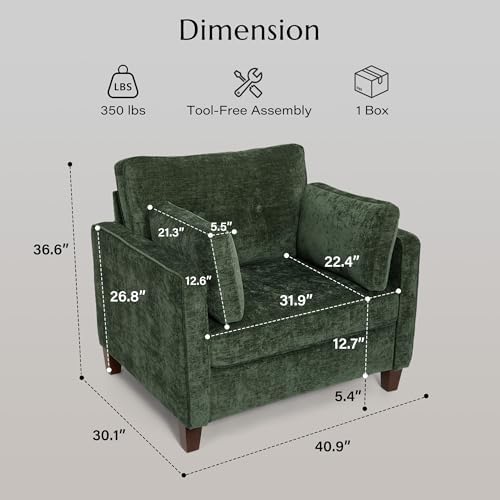 Luxury Oversized Accent Reading Armchair Set of 2 - Image 2