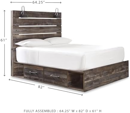 Signature Design by Ashley Drystan Queen Panel Bed, Rustic Brown - Image 3