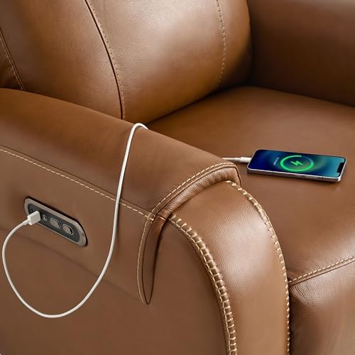CHITA Genuine Leather Power Recliner Sofa, Loveseat - Image 6