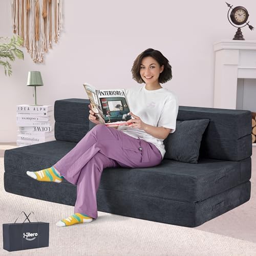 Folding Sofa Bed, Convertible Sleeper Chair Bed, Floor Sofa by HILERO