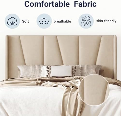 Allewie Full Size Platform Linen Bed Frame - Image 6