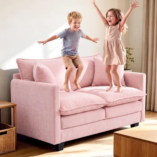 Loveseat Sofa, Soft Chenille Cloud‑Cushion Small‑Space Couch - Image 7