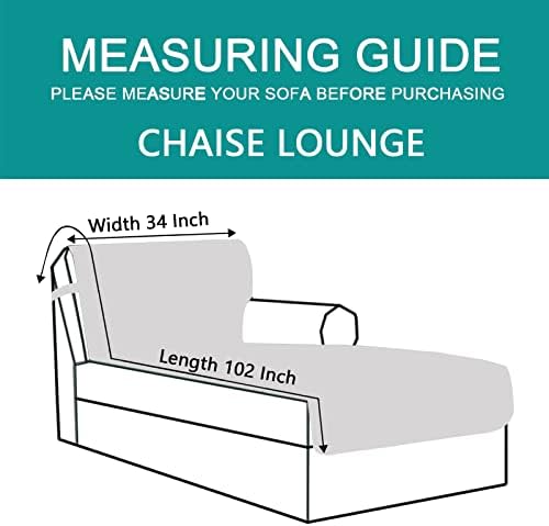 U-NICE HOME Sectional Couch Cover Chaise Lounge Cover - Image 4