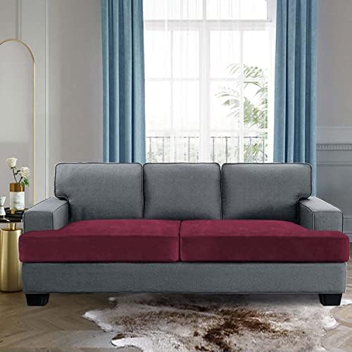 H.VERSAILTEX Stretch Velvet 2 Piece T Cushion Sofa Slipcovers Individually Sofa - Image 2