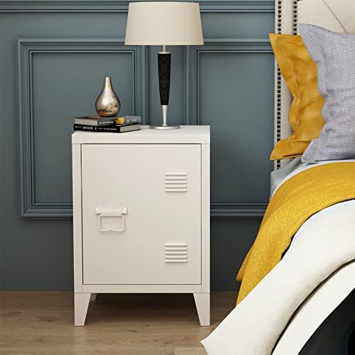 MIOCASA Metal Nightstand Modern End Side Table Steel Bedside Storage Cabinet - Image 6