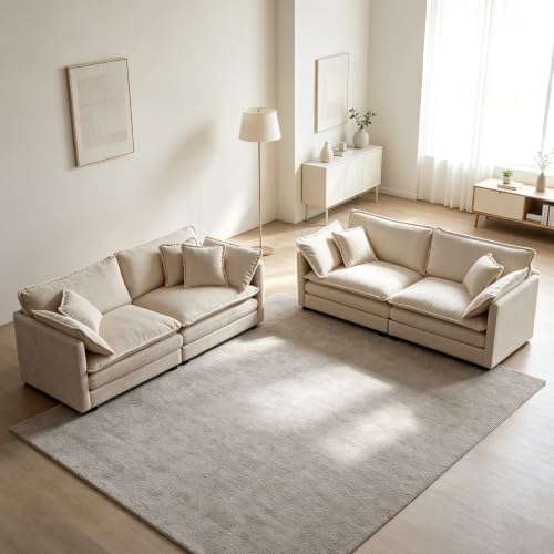 Tmsan 76.7" Loveseat Sofa 2 Seater Cloud Couch, Small Love Seat Sectional - Image 3
