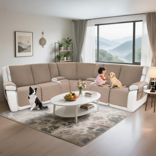 Waterproof Sectional Reclining Couch Covers L Shaped Recliner Sectional Sofa - Image 2